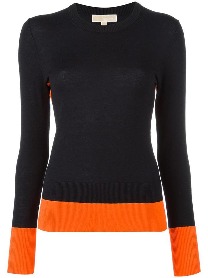 Michael Michael Kors Contrast Detail Jumper, Women's, Size: Small, Blue, Cotton/nylon/spandex/elastane/viscose