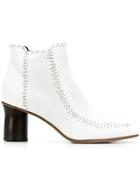 Jw Anderson Stitch Booties - White