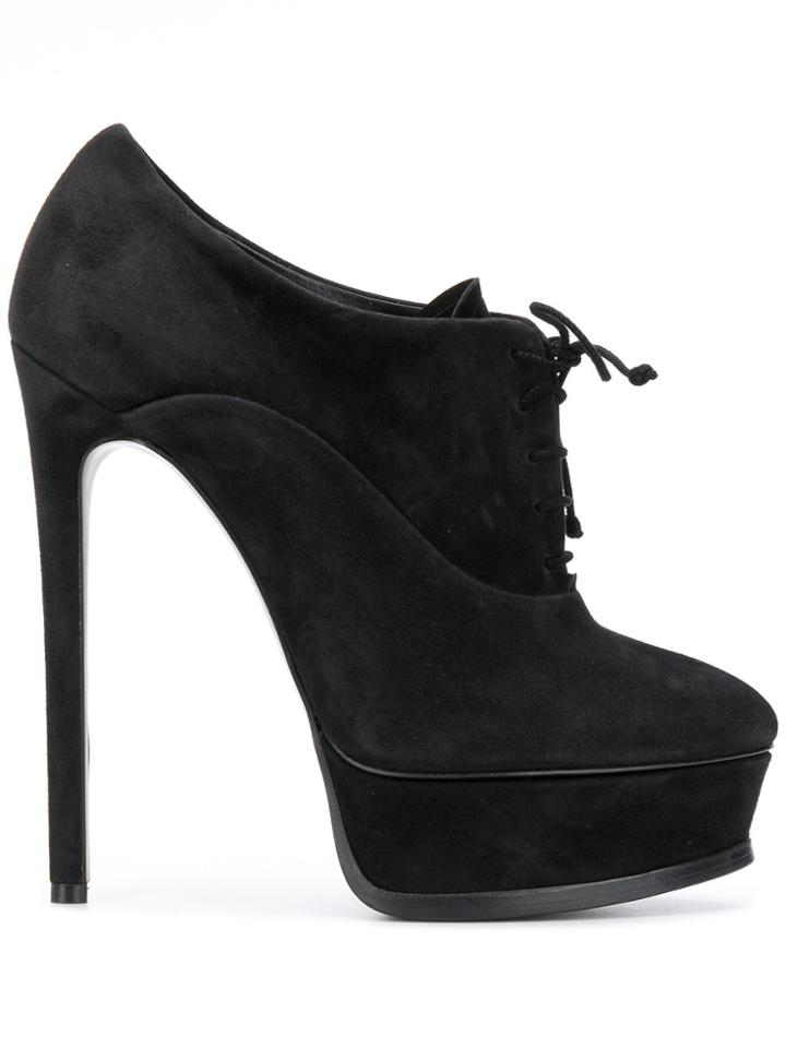 Casadei Lace-up Platform Boots - Black