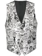 Dolce & Gabbana Cartoon Print Waistcoat - White