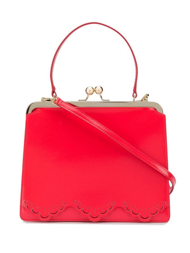 Simone Rocha Scalloped Trim Tote Bag - Red