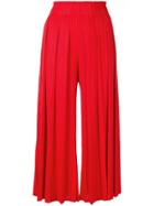 Pleats Please By Issey Miyake Pleated Culottes - Red
