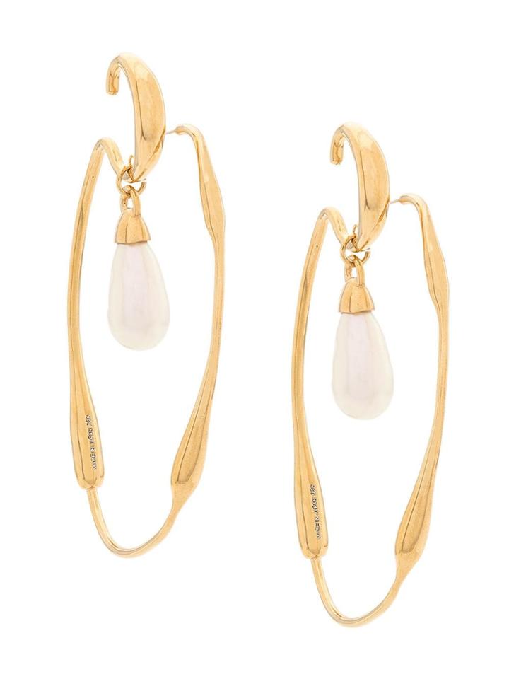 Ambush Drop Detail Hoops - Gold