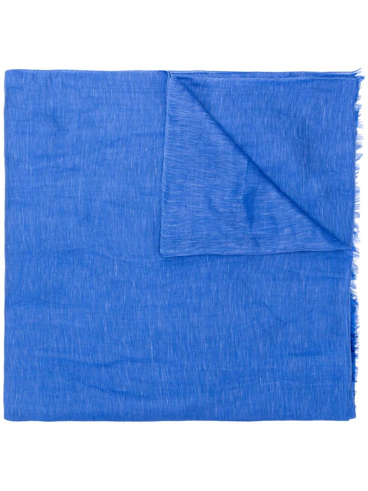 's Max Mara Frayed Scarf - Blue