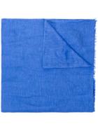 's Max Mara Frayed Scarf - Blue