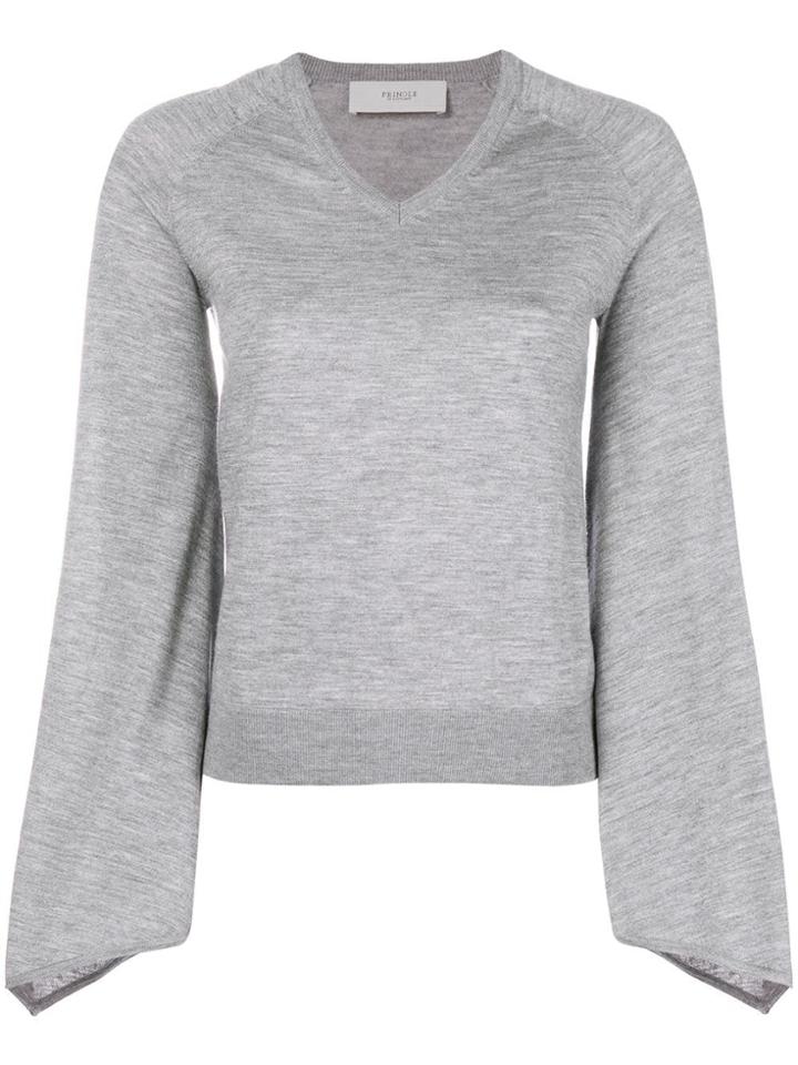 Pringle Of Scotland Flared Sleeve Jumper - Grey