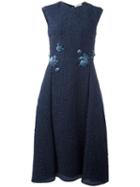 Nina Ricci Floral Embellishment Midi Dress, Women's, Size: 36, Blue, Silk/polyamide