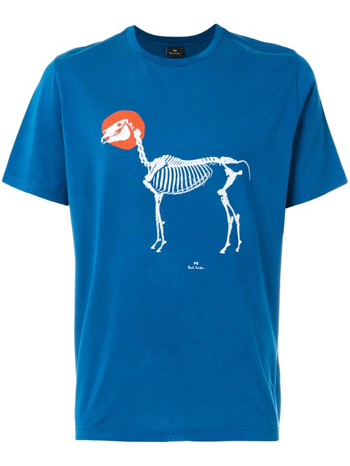 Ps By Paul Smith Printed Fitted T-shirt - Blue