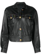 Versace Pre-owned Button-down Leather Jacket - Black