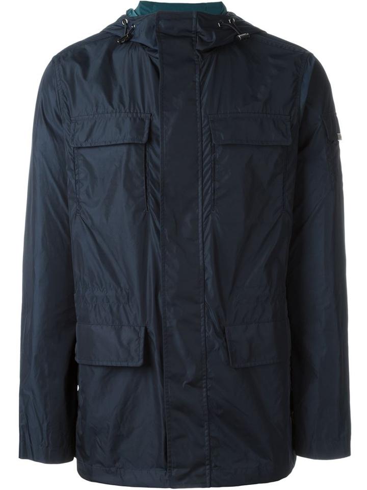 Michael Kors Zipped Wind Breaker, Men's, Size: Xl, Blue, Nylon