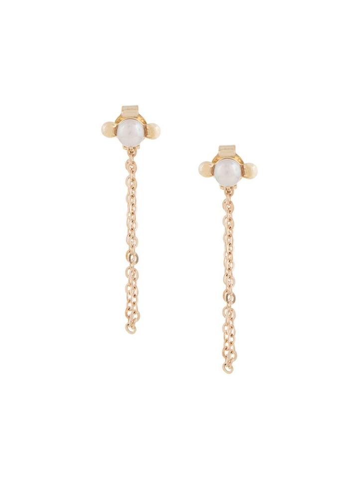 Karen Walker Vermeer Pearl Earrings - Gold