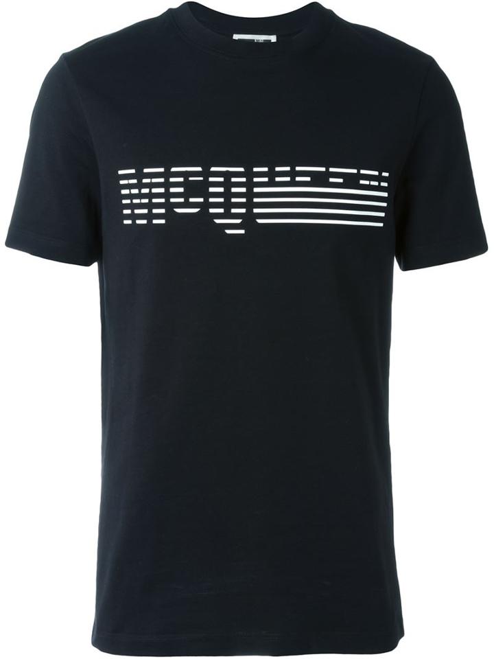 Mcq Alexander Mcqueen Logo Print T-shirt, Men's, Size: Xl, Black, Cotton