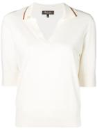 Loro Piana Contrast Collar Knitted Top - Neutrals