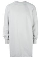 Rick Owens Drkshdw 'baseball' Oversized Sweatshirt, Men's, Size: Xs, Grey, Cotton