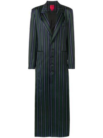 Rouge Margaux Striped Long Blazer Dress - Green