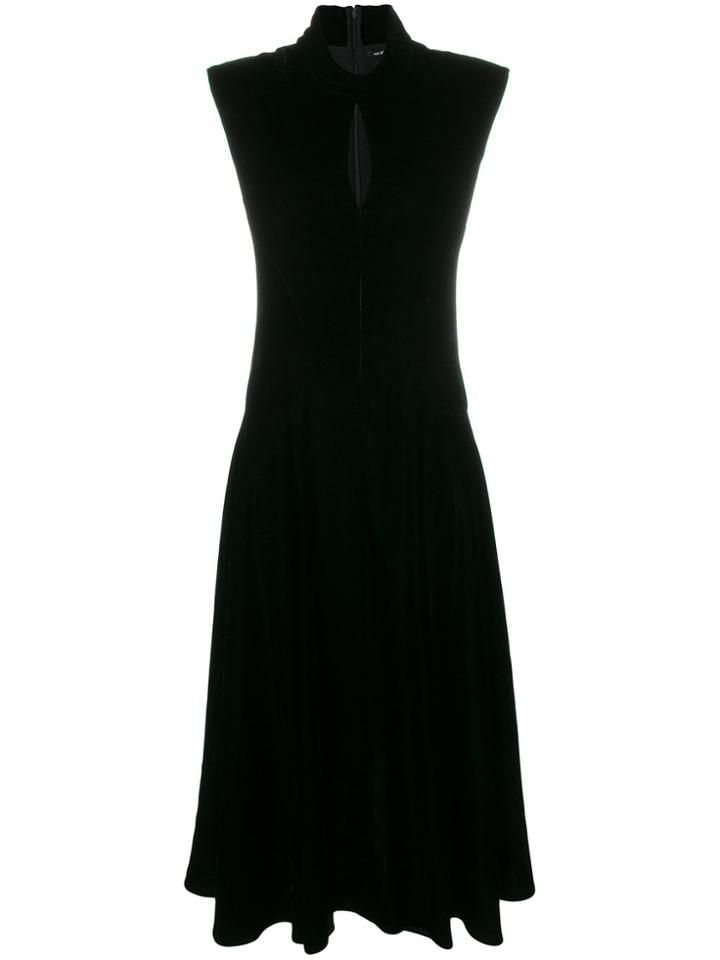 Neil Barrett Velvet Low-high Hem Dress - Black