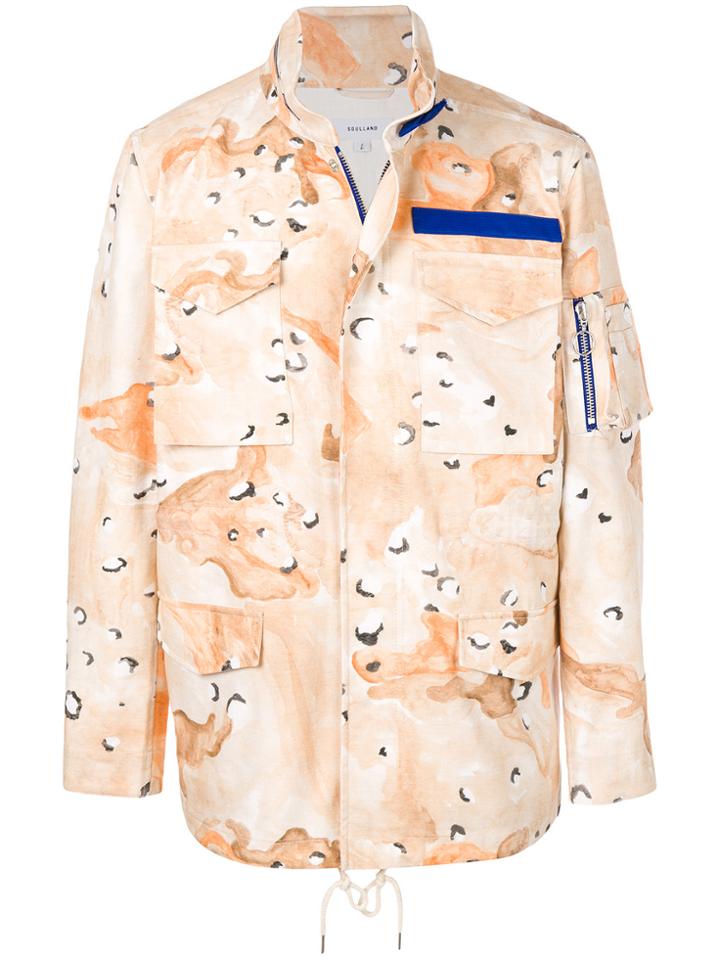 Soulland Desert Storm Camouflage Coat - Nude & Neutrals