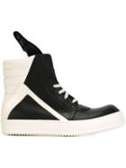 Rick Owens Geobasket Hi-top Sneakers, Men's, Size: 43, Black, Calf Leather/leather/rubber