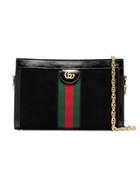 Gucci Black Ophidia Small Suede Shoulder Bag