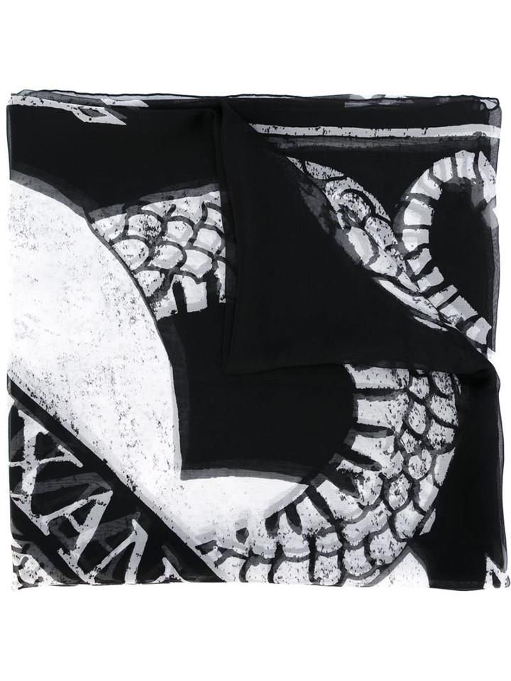 Alexander Mcqueen Heart And Snake Scarf