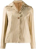 Romeo Gigli Pre-owned 1990's Striped Metallic Jacket - Neutrals