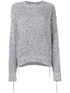 Helmut Lang Distressed Knit Sweater - Black