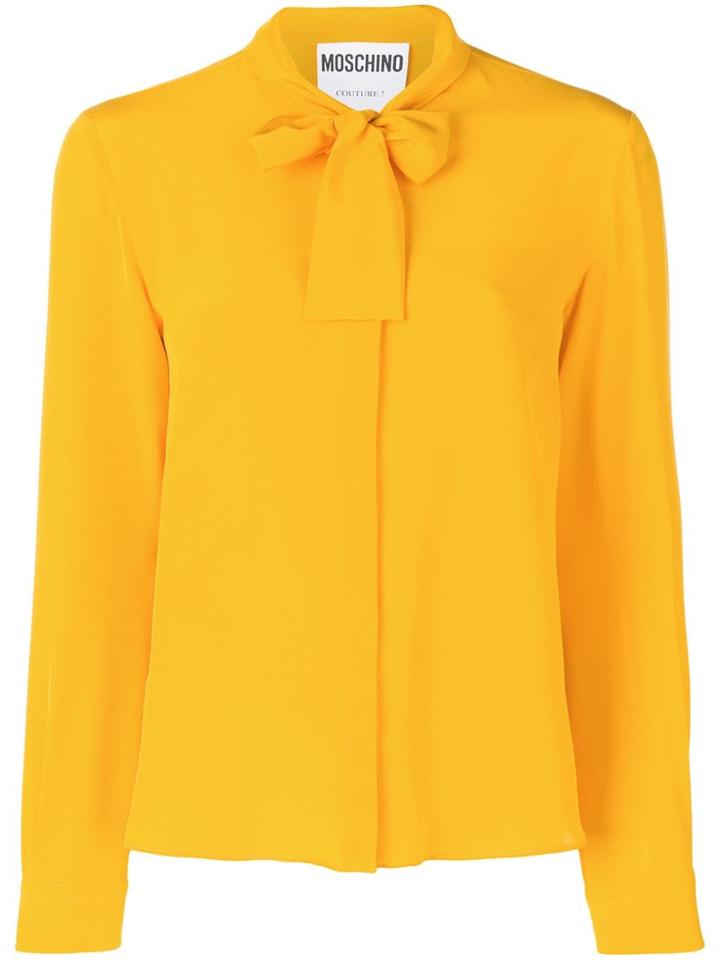 Moschino Tie Neck Blouse - Yellow