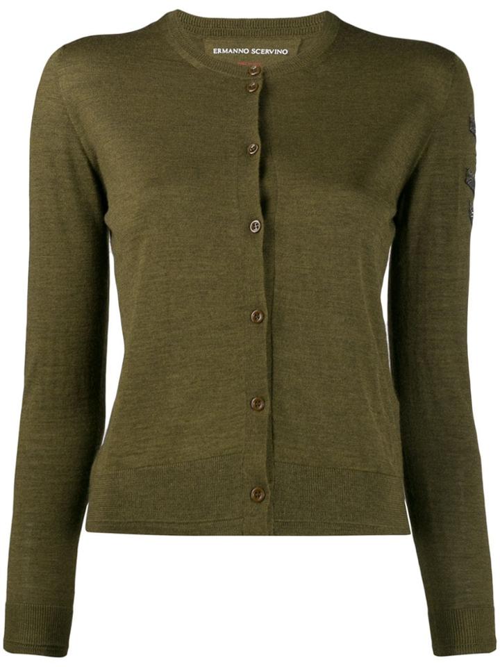Ermanno Scervino Glass-embellished Cardigan - Green