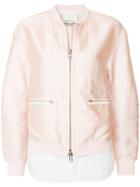 3.1 Phillip Lim Double Layer Bomber Jacket - Pink & Purple