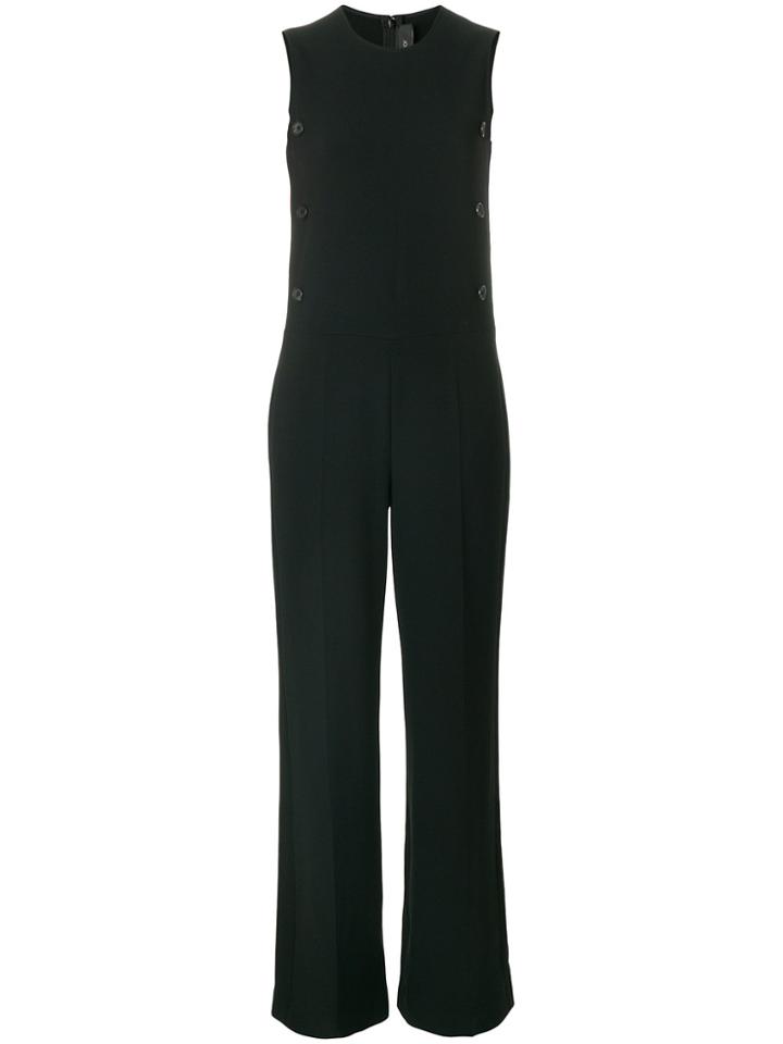 Joseph Shift Buttoned Jumpsuit - Black