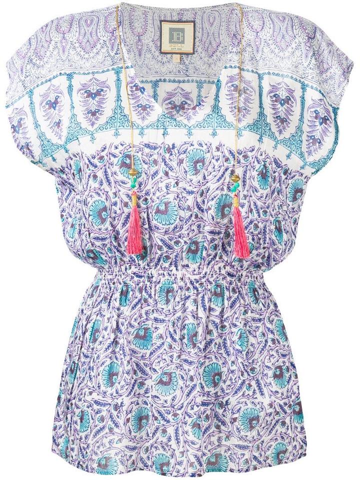 Alicia Bell Multi-print Tassel Top - Pink