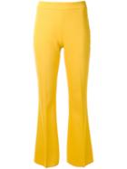 Giambattista Valli Tailored Flared Trousers, Size: 44, Yellow/orange, Cotton/viscose/spandex/elastane/acetate