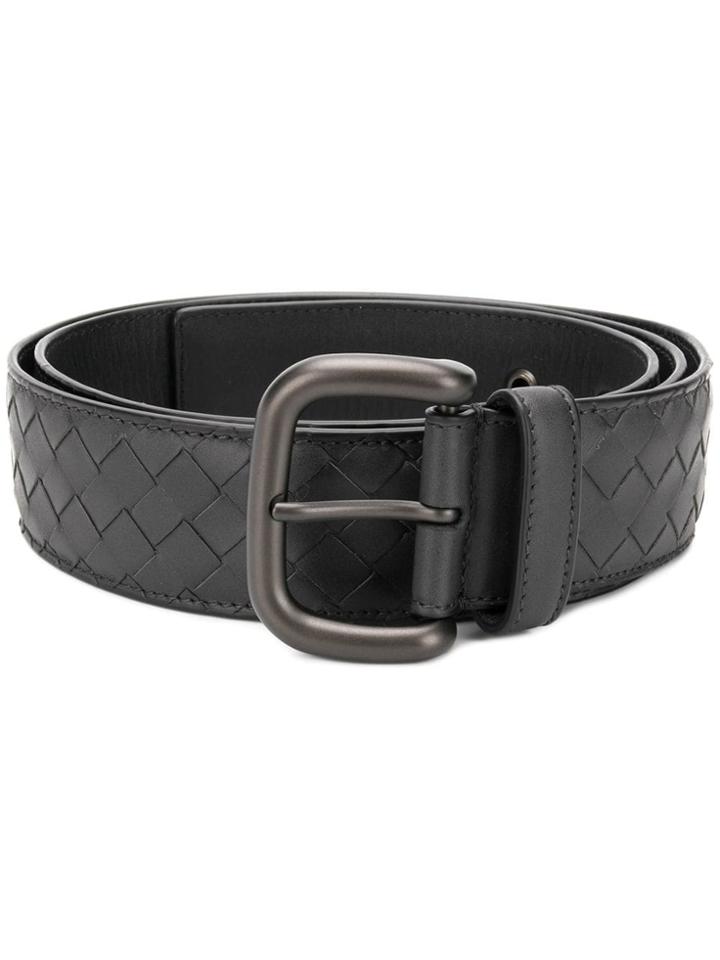 Bottega Veneta Intrecciato Nappa Belt - Grey