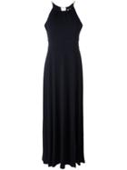 Michael Michael Kors Metallis Choker Neck Gown - Blue