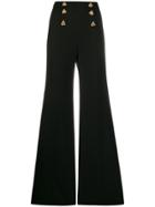 Elisabetta Franchi High-rise Flared Trousers - Black