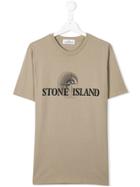 Stone Island Junior Tortora Logo T-shirt - Grey
