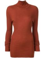 Muller Of Yoshiokubo Knitted Roll Neck Top - Brown