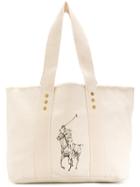 Polo Ralph Lauren Frayed Edges Tote Bag - Nude & Neutrals