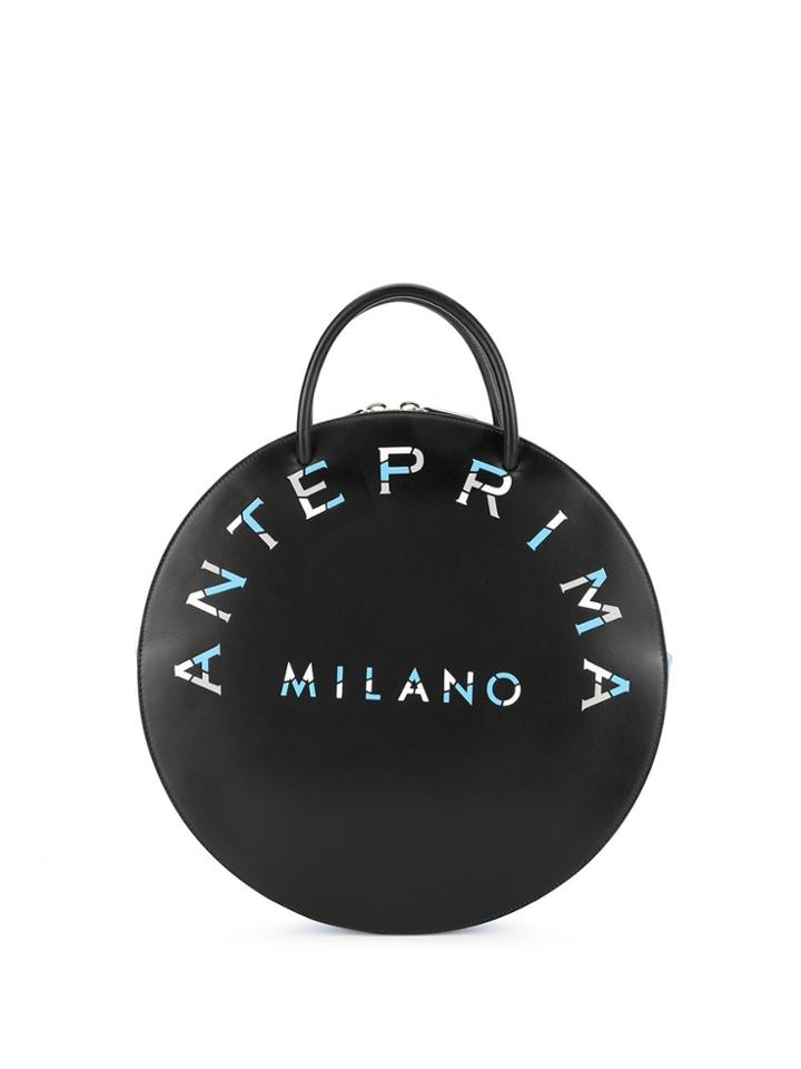 Anteprima Disco Round Tote Bag - Black