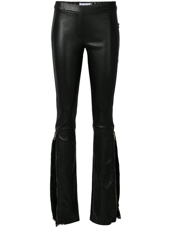 Almaz Flared Zipped Trousers - Black