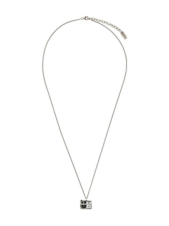 Saint Laurent Dice Pendant Necklace - Metallic