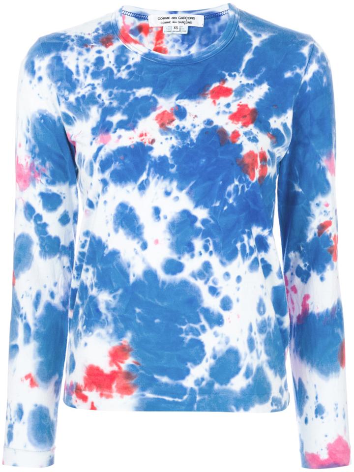 Comme Des Garçons Comme Des Garçons Bleach-effect Long Sleeve Top -