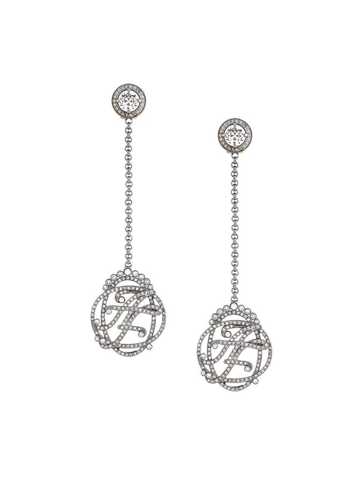 Alberta Ferretti Stoned Earrings - Metallic