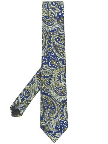 Gabriele Pasini Paisley Print Tie - Blue