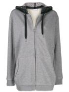 Red Valentino Point D'esprit Tulle Zipped Hoodie - Grey