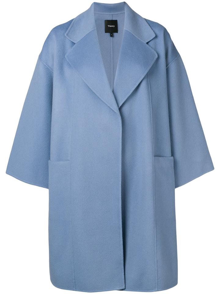 Theory Oversized Coat - Blue