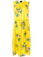 Vivetta Floral Print Flared Dress - Yellow & Orange