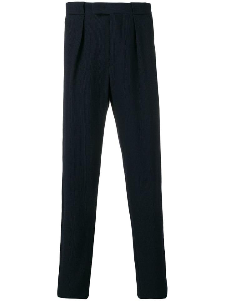 Giorgio Armani Corduroy Straight-leg Trousers - Blue