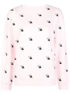Mcq Alexander Mcqueen Swallow Print Sweatshirt - Pink & Purple