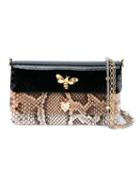 Dolce & Gabbana Snakeskin Effect Shoulder Bag, Women's, Black, Leather/metal